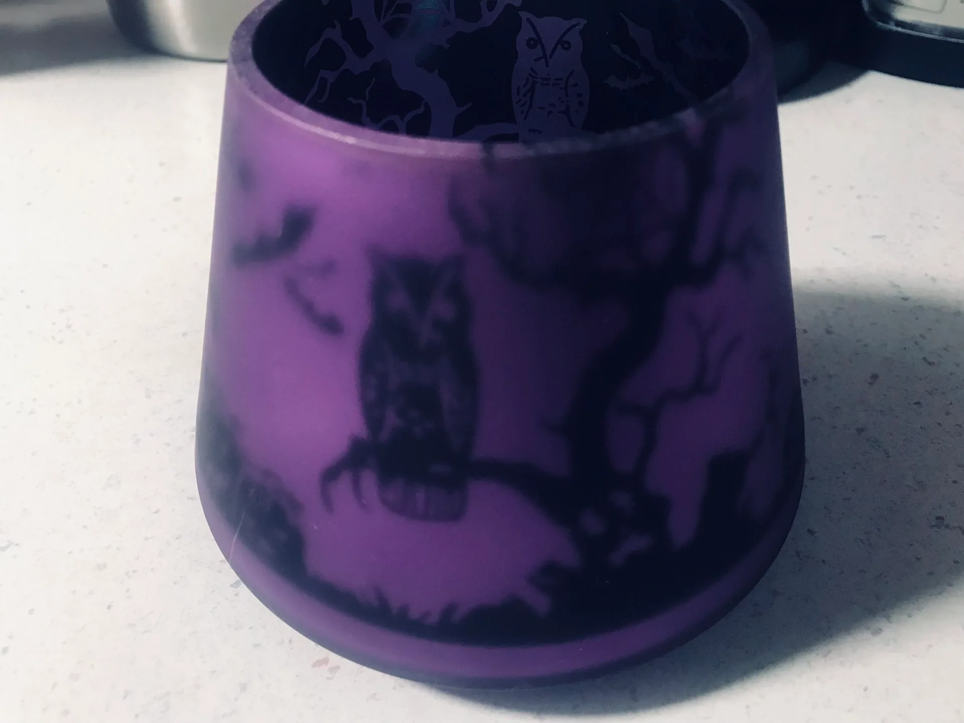 YANKEE CANDLE HALLOWEEN GLASS JAR CANDLE LAMP SHADE TOPPER image indicator(4)