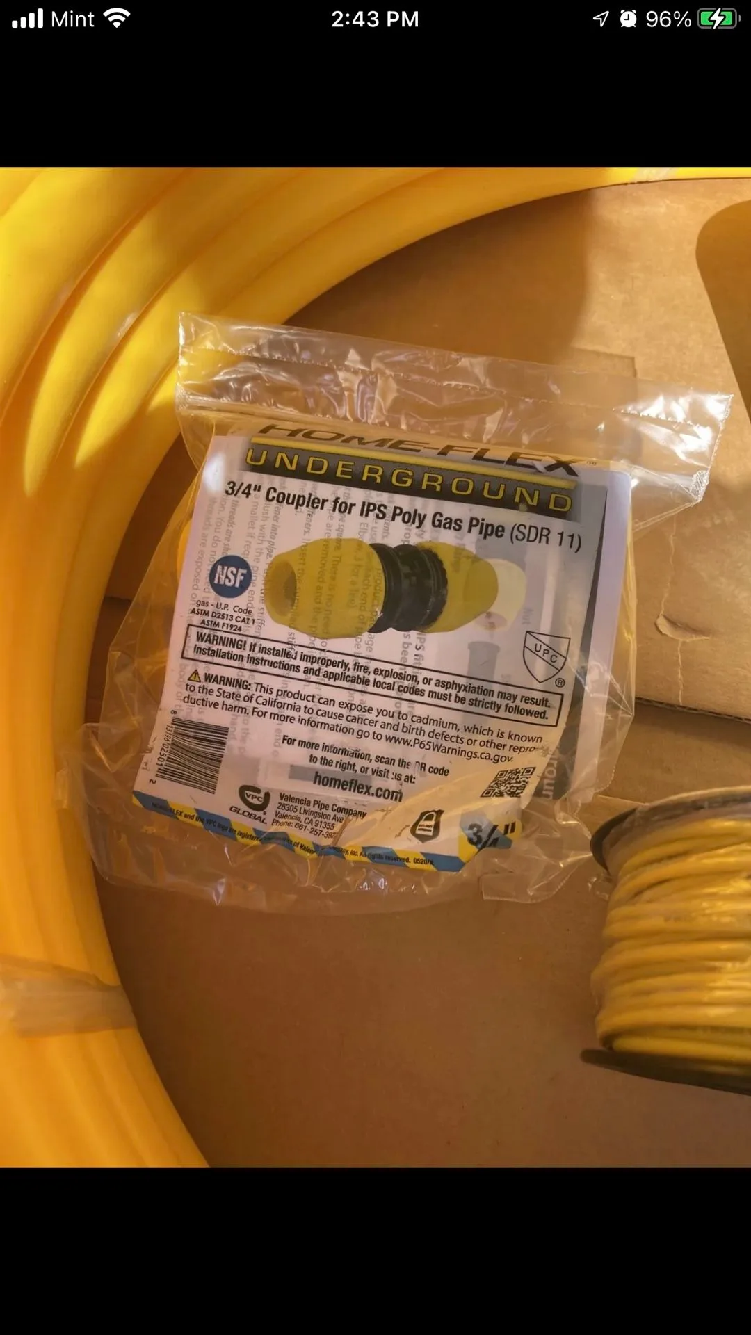 Home-Flex Polyethylene Gas Pipe Kit 3/4” x 100ft image indicator(6)