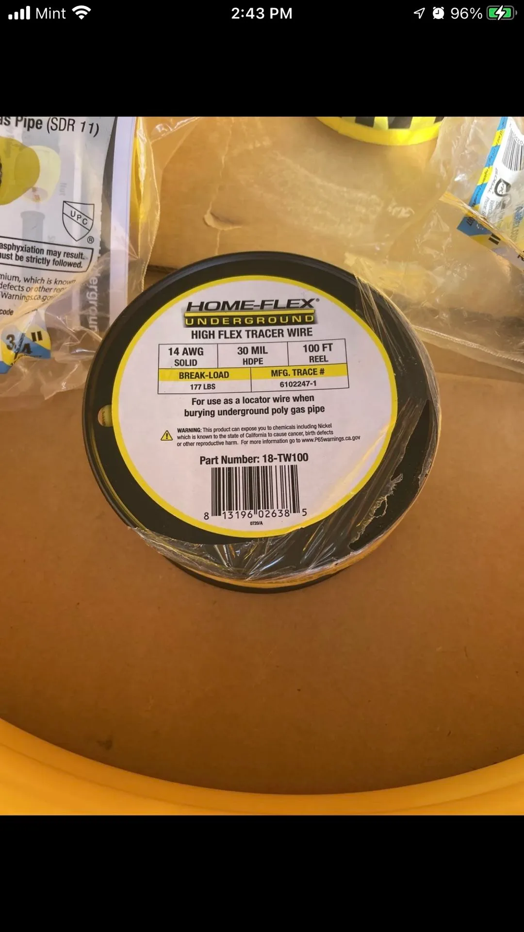 Home-Flex Polyethylene Gas Pipe Kit 3/4” x 100ft image indicator(9)