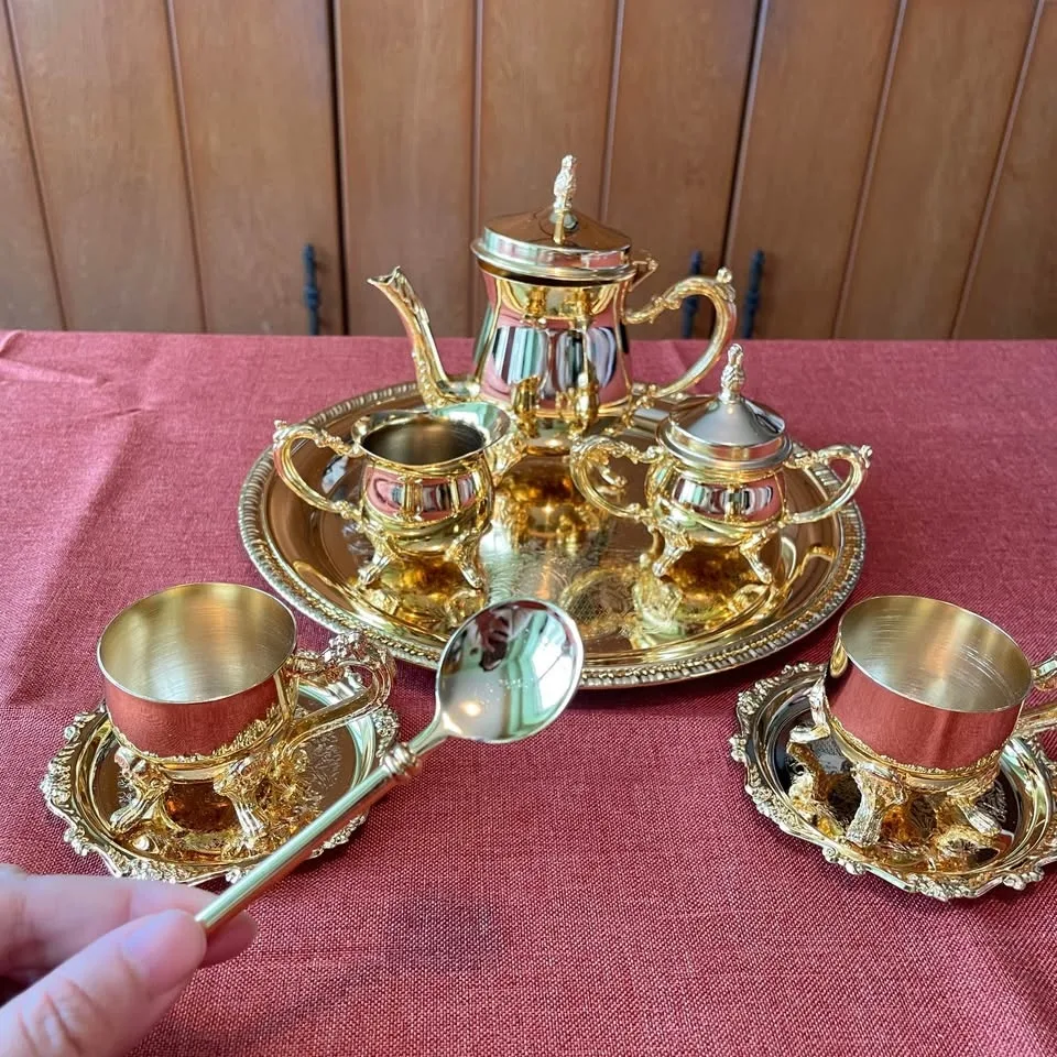✨ Exquisite Vintage Rococo Style Tea Set ✨ image indicator(8)