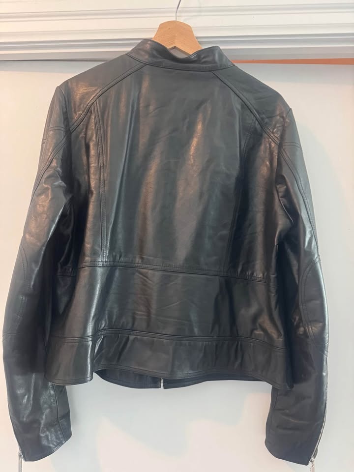 Women’s Genuine Leather Moto Jacket - photo 2