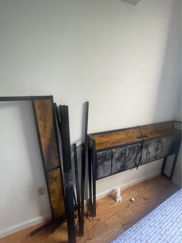 Full sized bed frame with underglow and charging station - photo 2