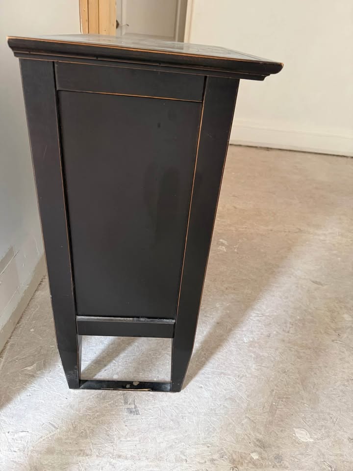Dark brown night table stand chest storage - photo 2