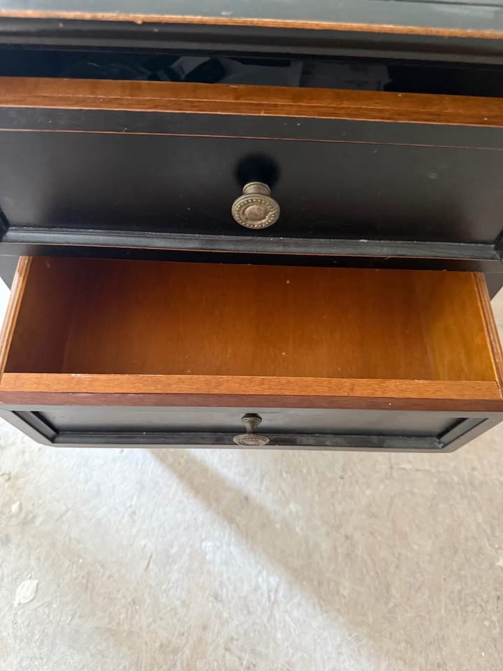 Dark brown night table stand chest storage - photo 3