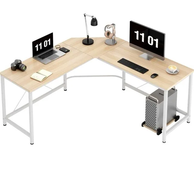 L-shaped table with PC stand