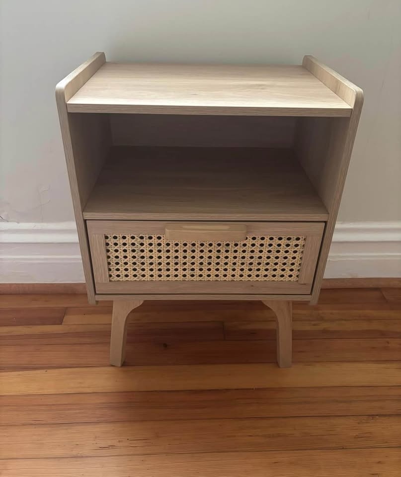 boho rattan nightstand - photo 2