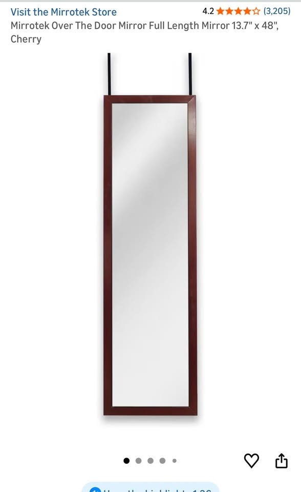 cherry wood full-length mirror - photo 2