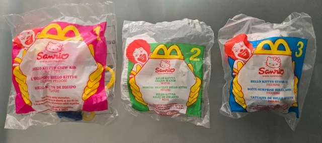 5 different McDonalds Sanrio Hello Kitty Toys