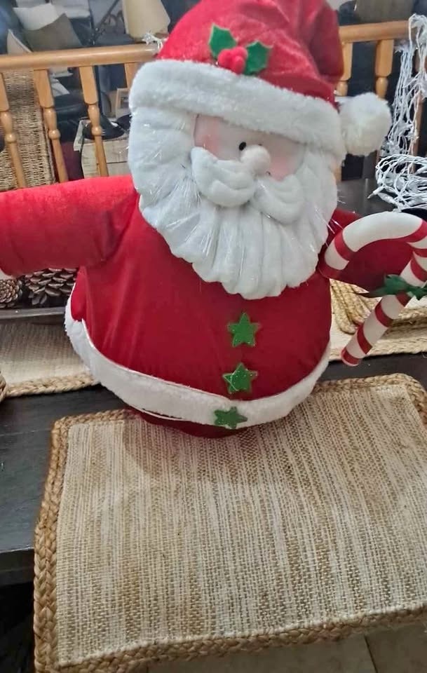 Twenty inch tall vintage inflatable santa claus Located near Lon