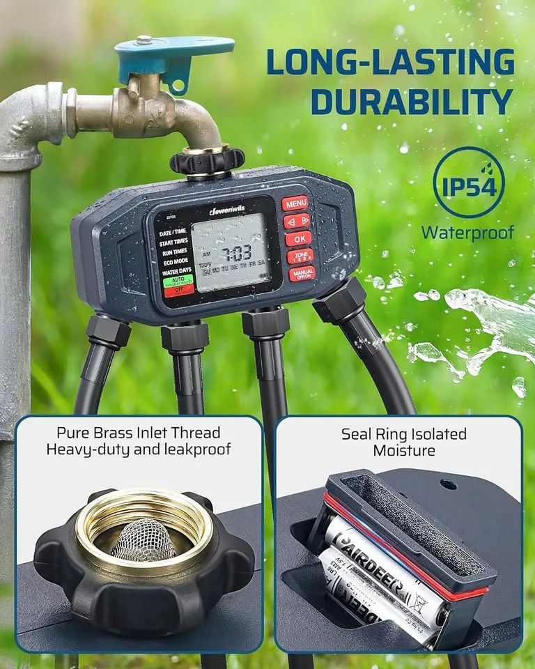 Dewenwils 4-Zone Sprinkler Timer (Open Box) image indicator(6)