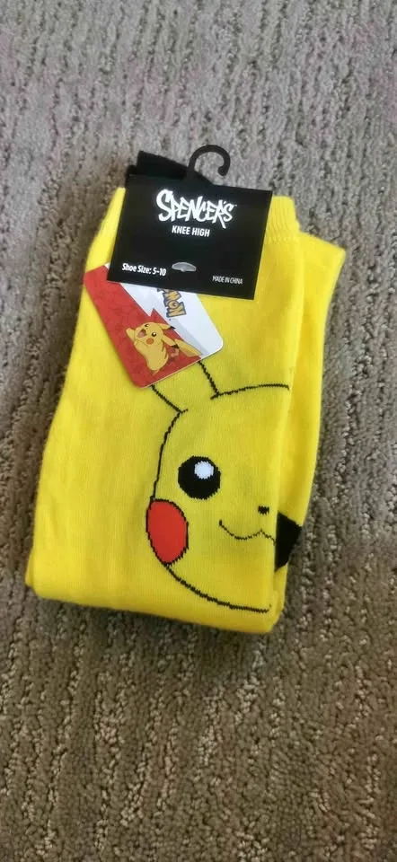 NEW knee high Pikachu socks