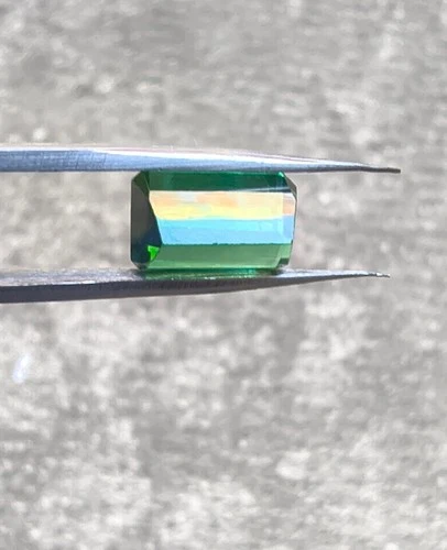 4.0 CTS Faceted Green Tourmaline In Beautiful Emerald Cut - photo 3