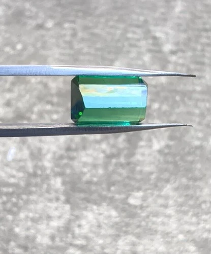 4.0 CTS Faceted Green Tourmaline In Beautiful Emerald Cut - photo 4