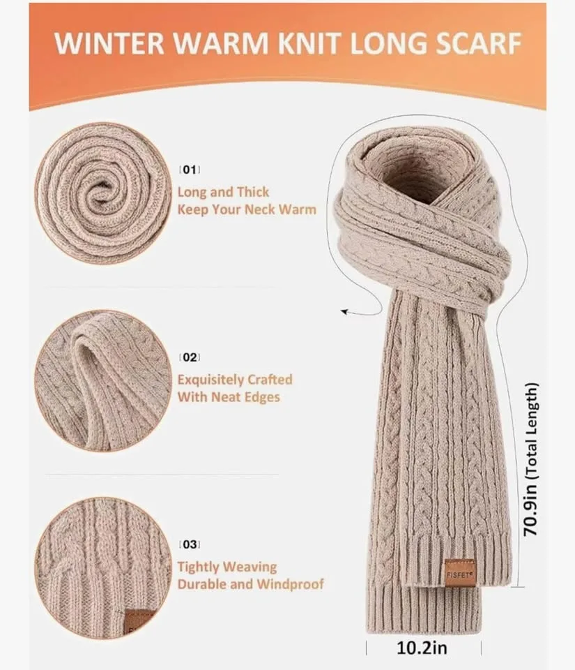 Winter Beanie Hat Scarf Gloves Set for Women image indicator(4)