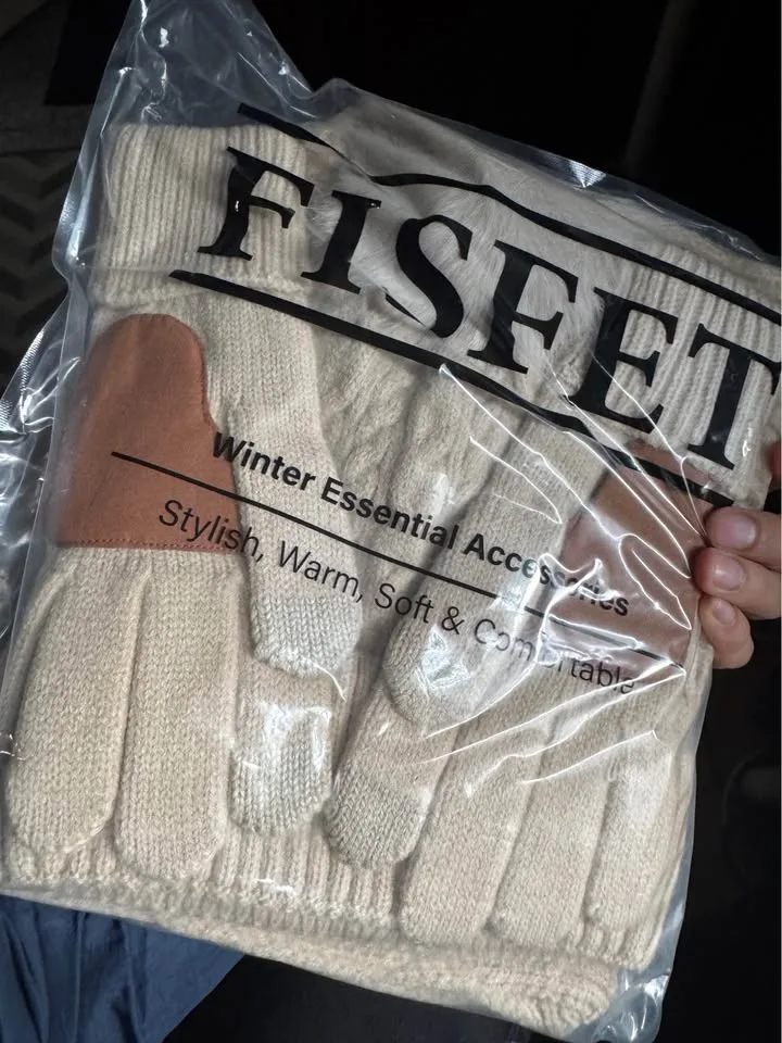 Winter Beanie Hat Scarf Gloves Set for Women image indicator(7)