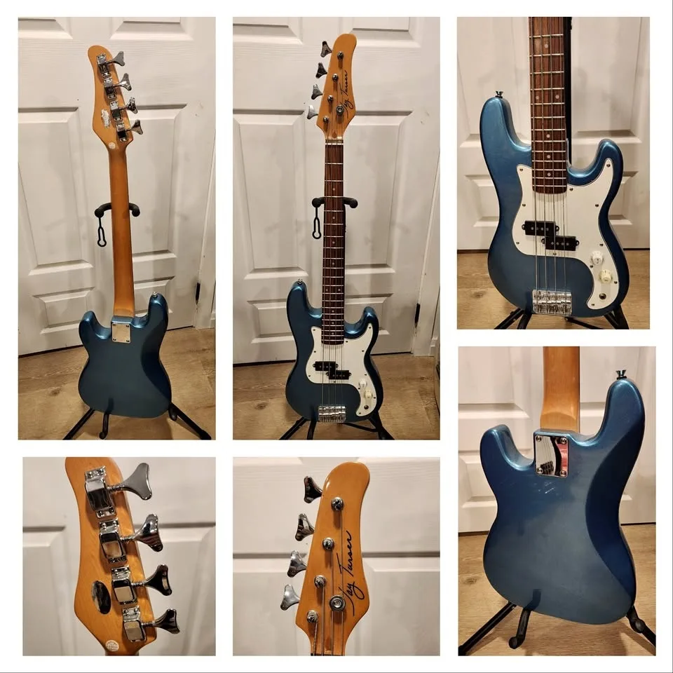 $240 Jay Turser Short Scale Bass Guitar - Blue