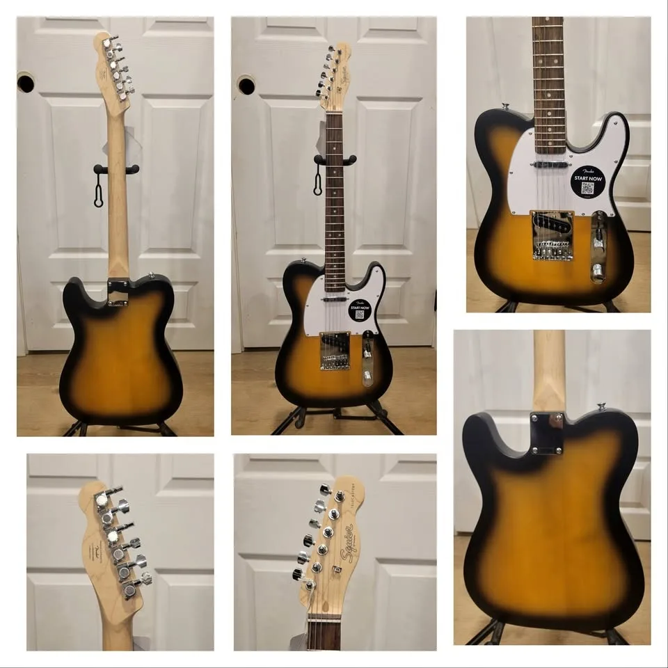 $220 Squier Telecaster Electric Guitar – 2-Color Sunburst