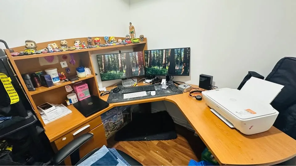 Corner computer desk for sale image indicator(3)