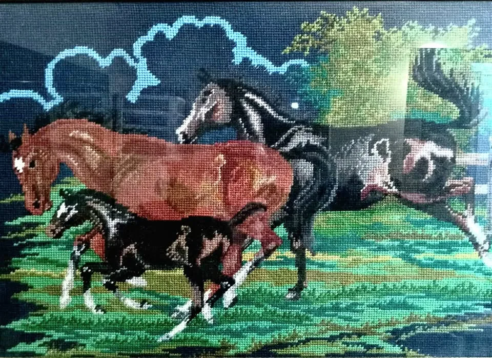 Vintage Framed European Needlepoint - $35 thumbnail