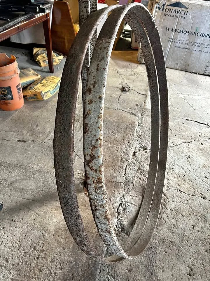 Pair of Antique Wagon Wheel metal rims