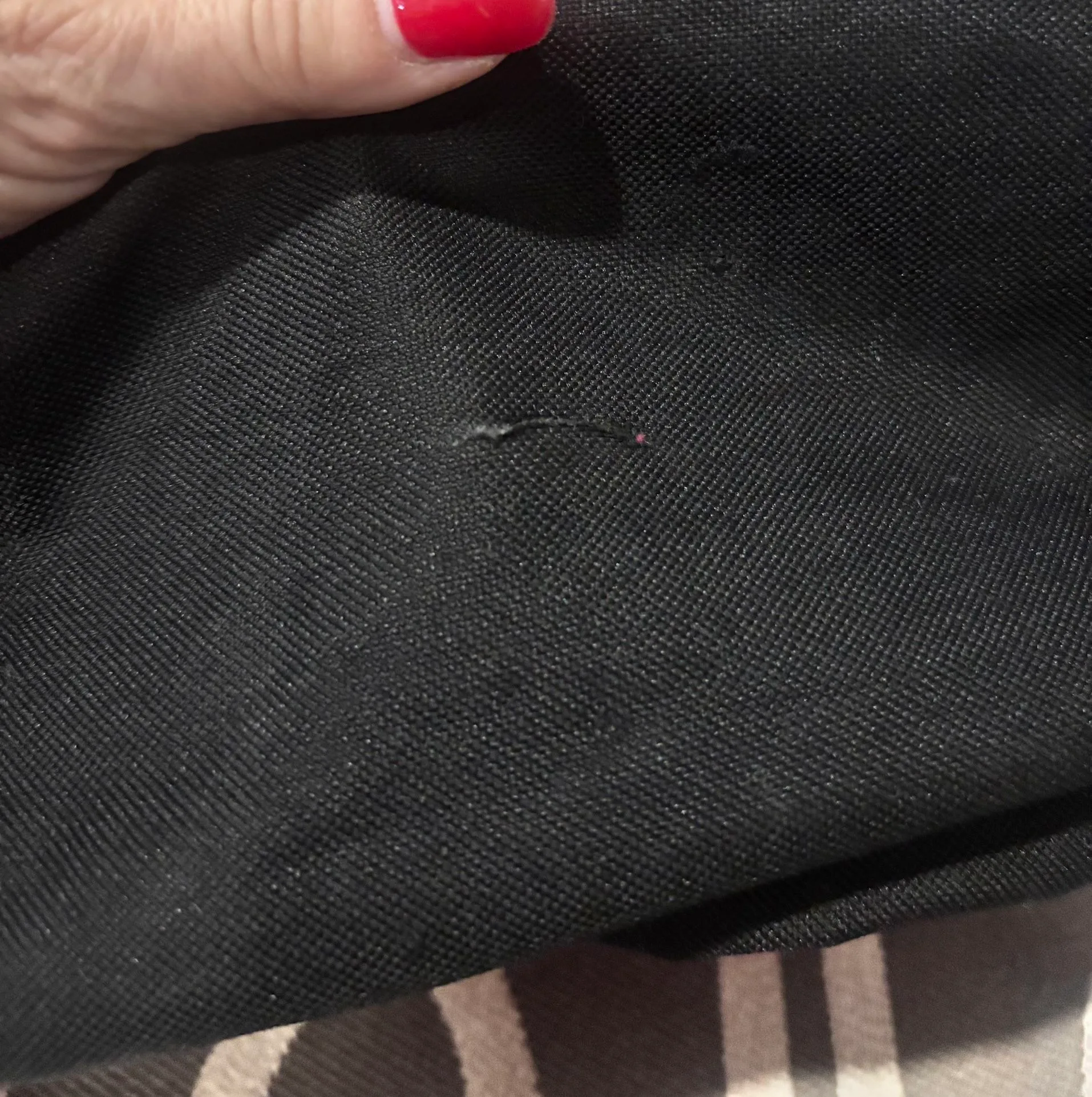 Super cute Hello Kitty duffel bag in black with pink trim and qu image indicator(4)