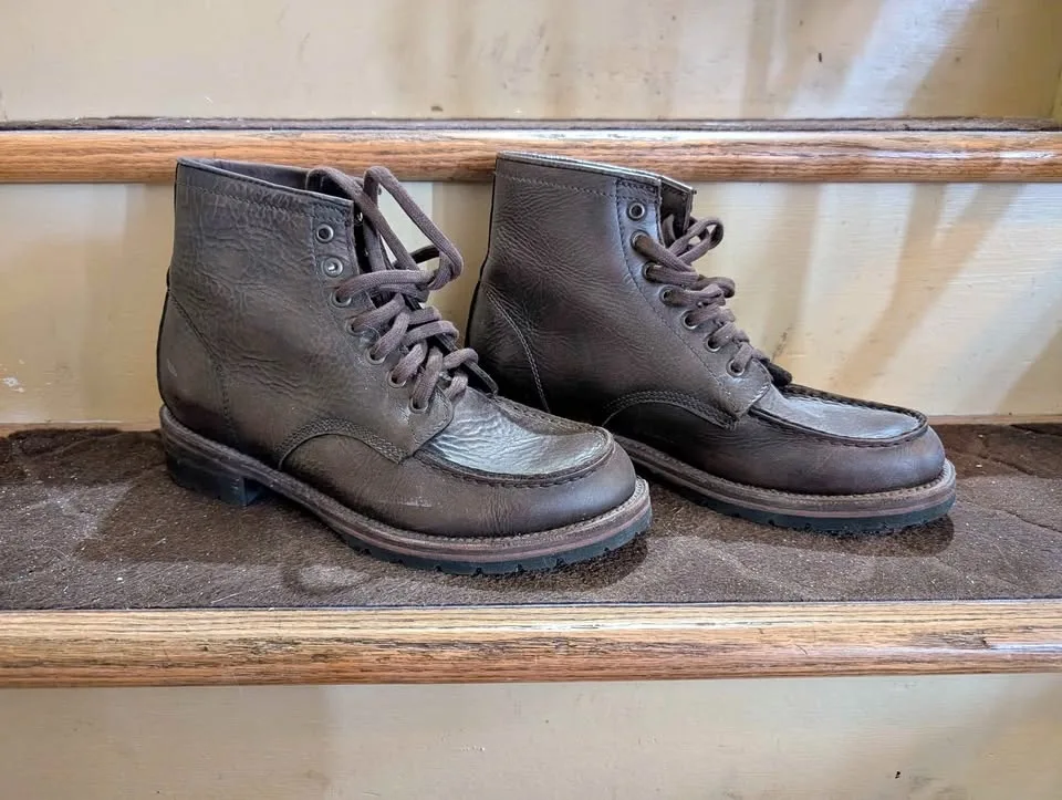 Steve Madden Viktor Gray Leather Boots Size 9D