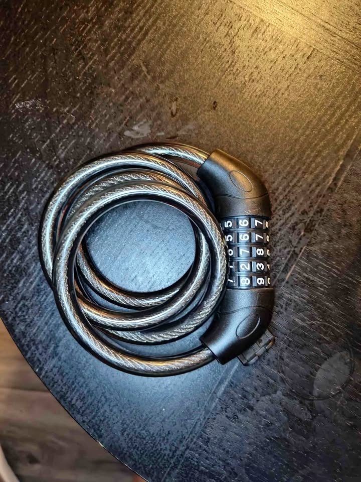 Bike cable lock combination