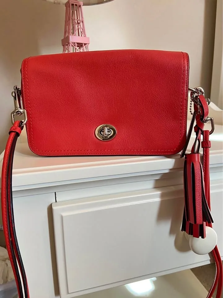 COACH Legacy Penny Dinky Bag, Poppy Red