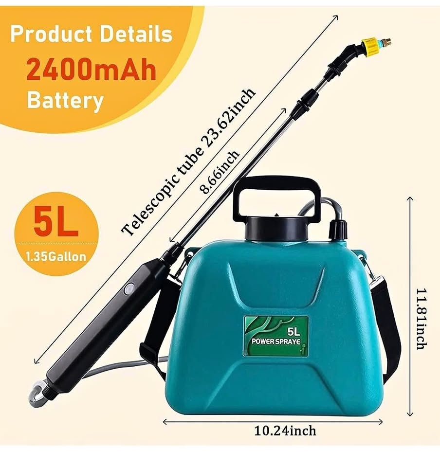 Wadoy Electric Weed Sprayer - 1.35 Gallon