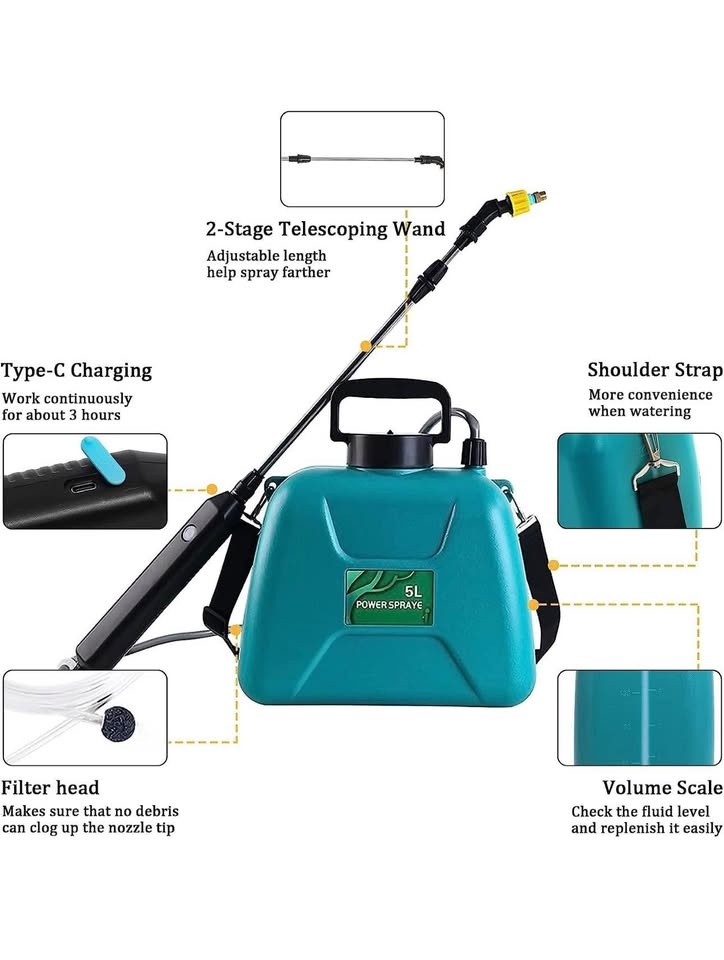 Wadoy Electric Weed Sprayer - 1.35 Gallon - photo 2