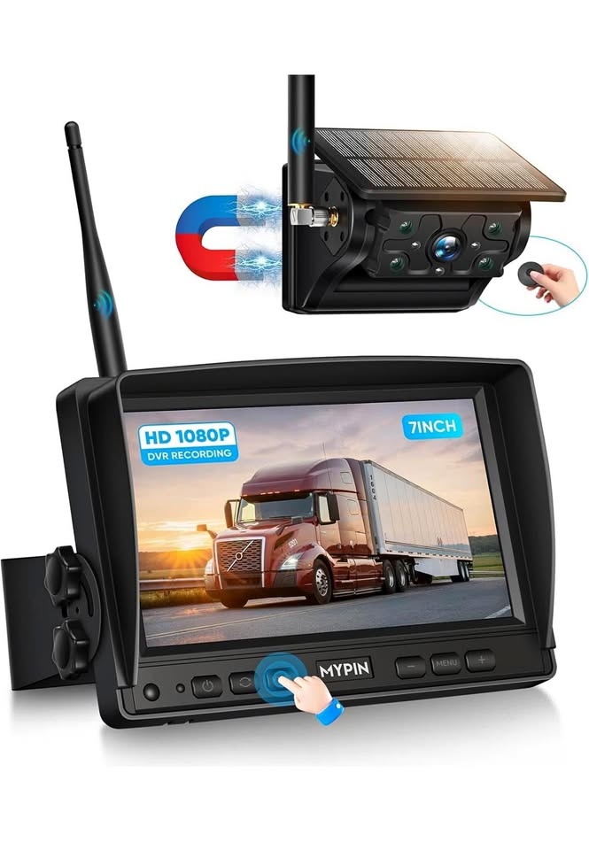 Solar Wireless Magnetic Backup Camera