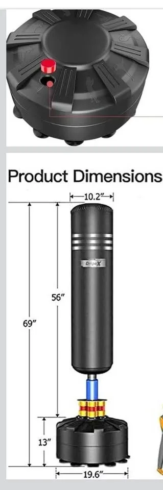 DripeX Punching Bag with Shock-Absorbing Base image indicator(6)