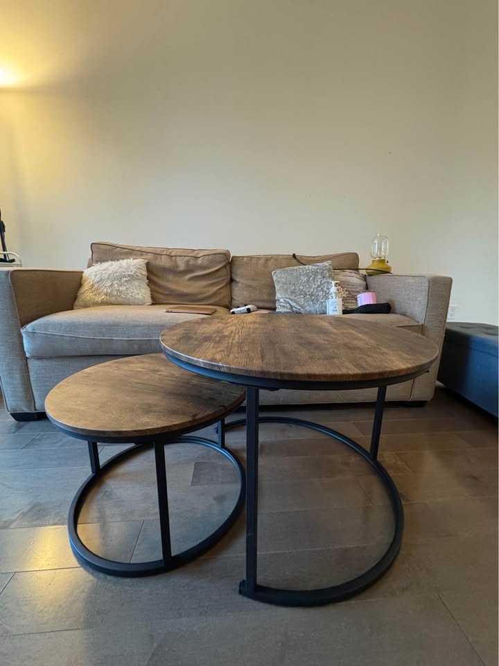 2 Piece Round Coffee Table Set - photo 2
