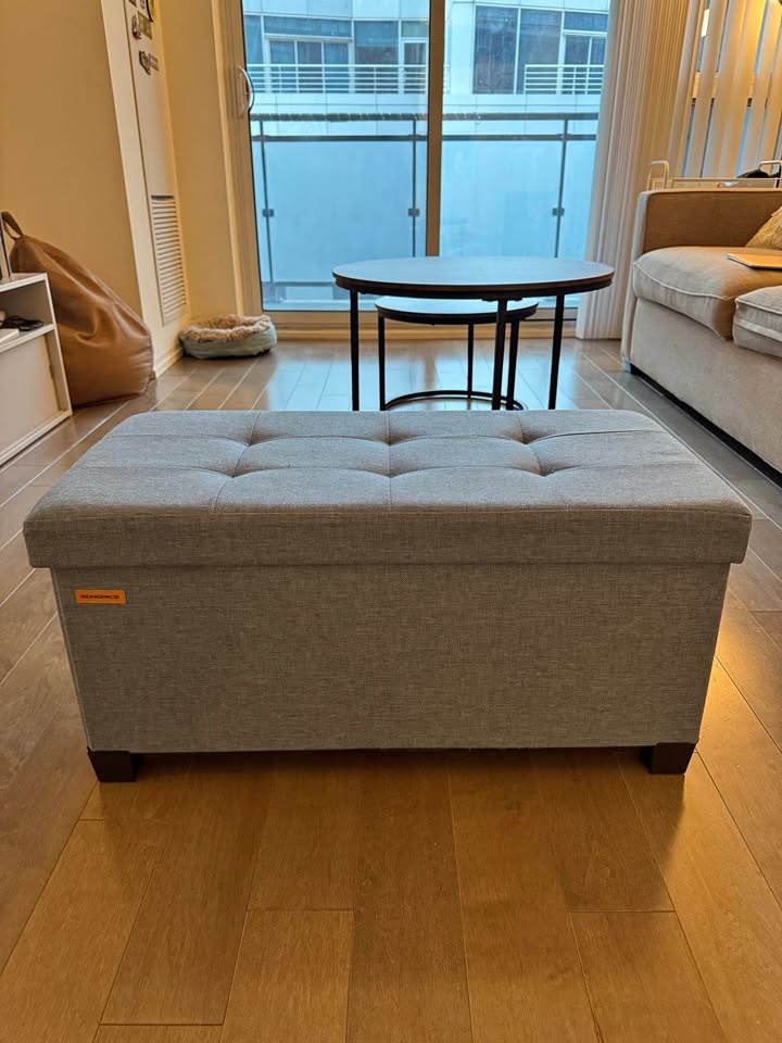 Folding Storage Ottoman Bench