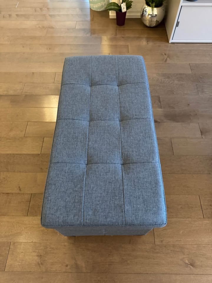 Folding Storage Ottoman Bench - photo 3
