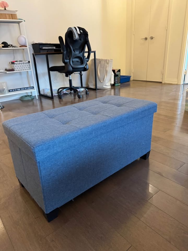Folding Storage Ottoman Bench - photo 4