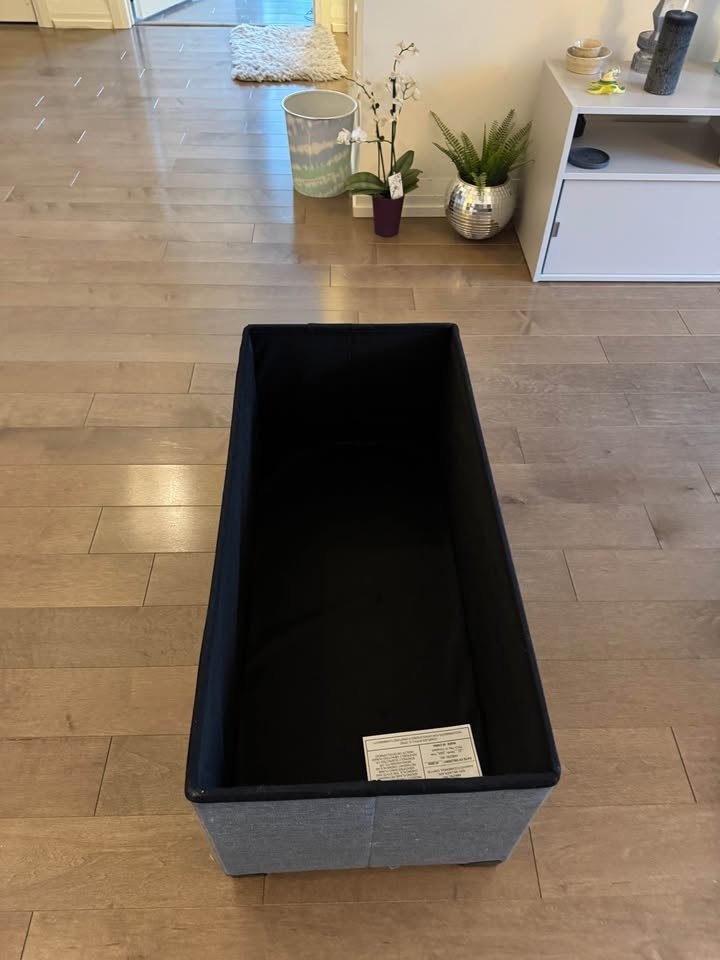 Folding Storage Ottoman Bench - photo 5