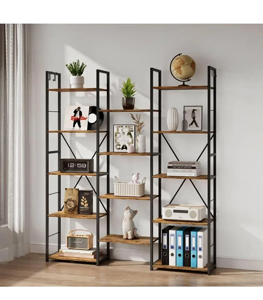 Triple Column 5 Tier Bookshelf thumbnail