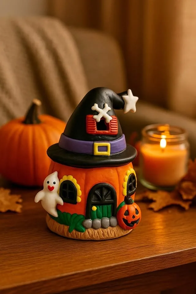 Adorable Halloween ceramic house décor