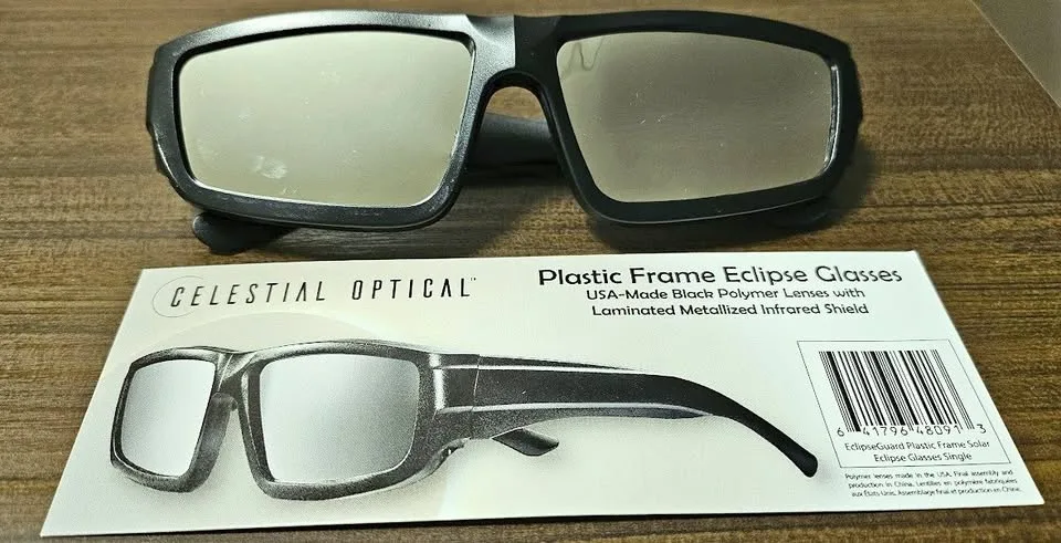 Plastic-Frame Solar Eclipse Glasses