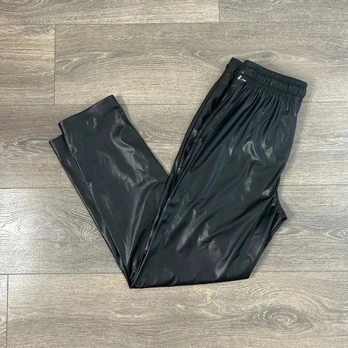 Theory Womens Faux Leather High Rise Split Leg Pants Black 00 - photo 2