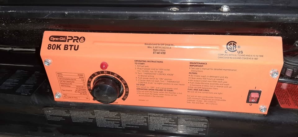 Dyna-Glo Pro KFA80H Portable Air Heater - photo 3