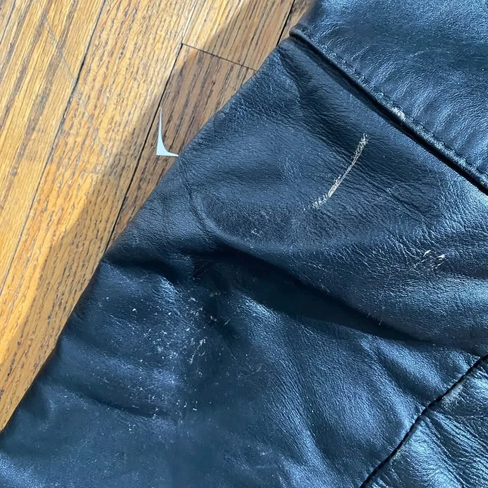 Vintage leather biker pants image indicator(3)