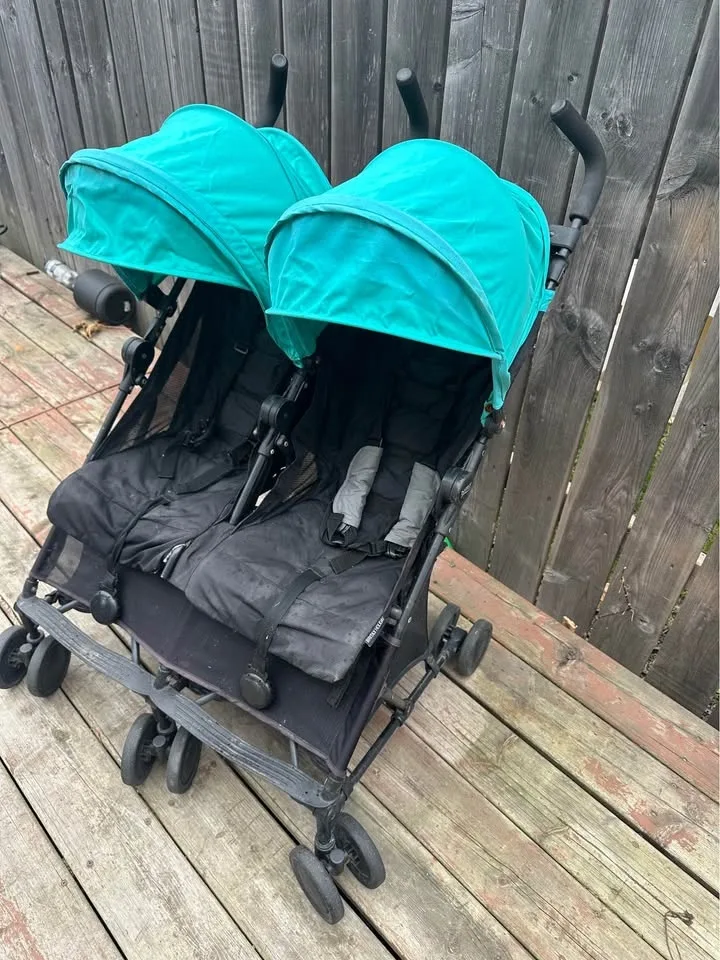 BRITAX HOLIDAY DOUBLE STROLLER — TEAL — LIGHTWEIGHT & COMPACT image indicator(2)
