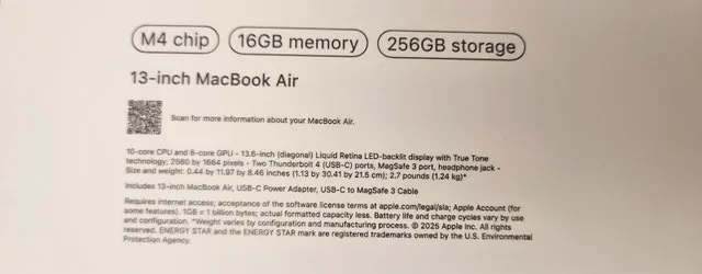 Brand New Sealed MacBook Air M4 (16GB RAM) | Unopened box!