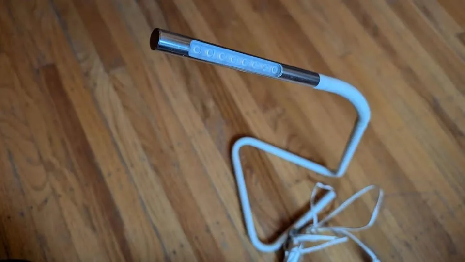 IKEA HÅRTE LED work lamp, white/silver color