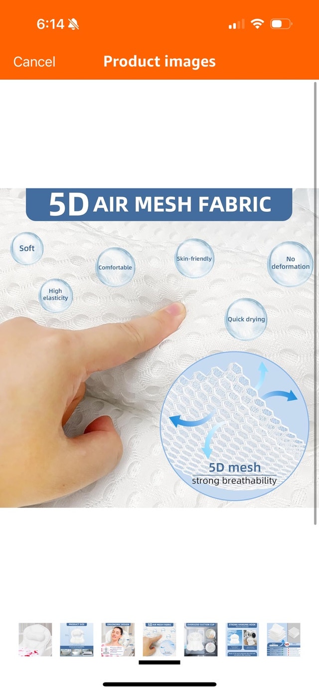 Ultimate Comfort Bath Pillow with 6 Non-Slip Suction Cups - photo 3