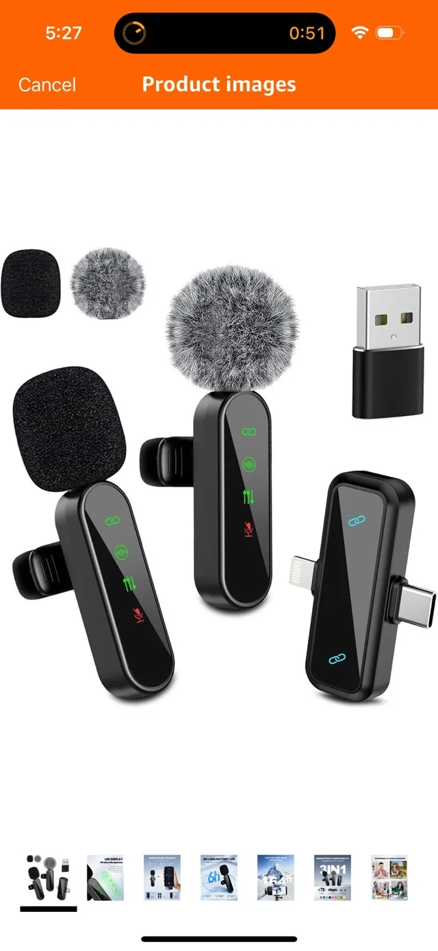 Wireless Mini Lavalier Lapel Microphone image indicator(2)