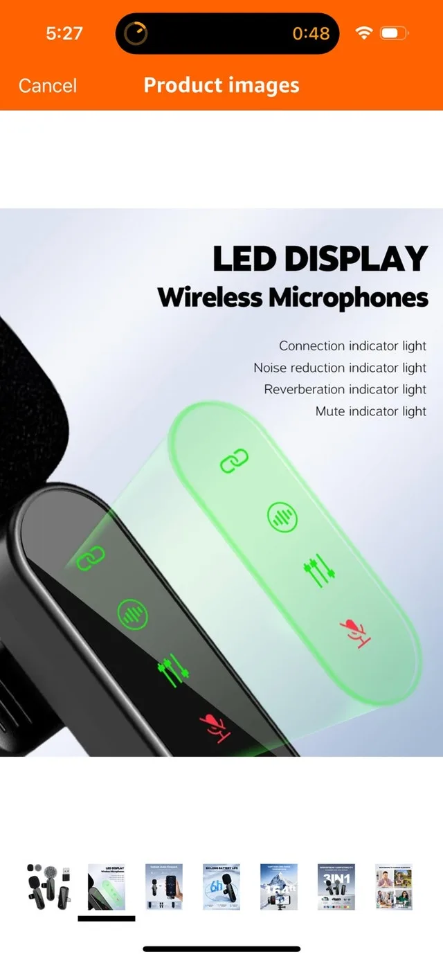 Wireless Mini Lavalier Lapel Microphone image indicator(3)