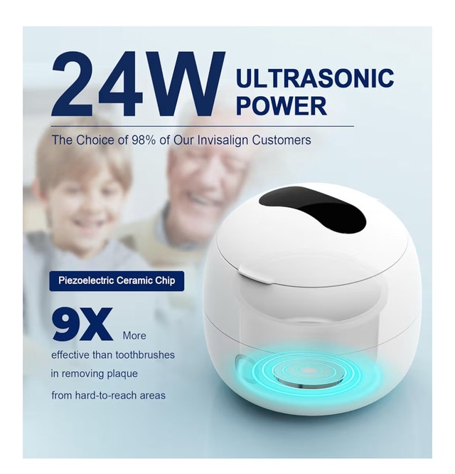 Ultrasonic Retainer Cleaner Machine for Braces, Jewelry - photo 3